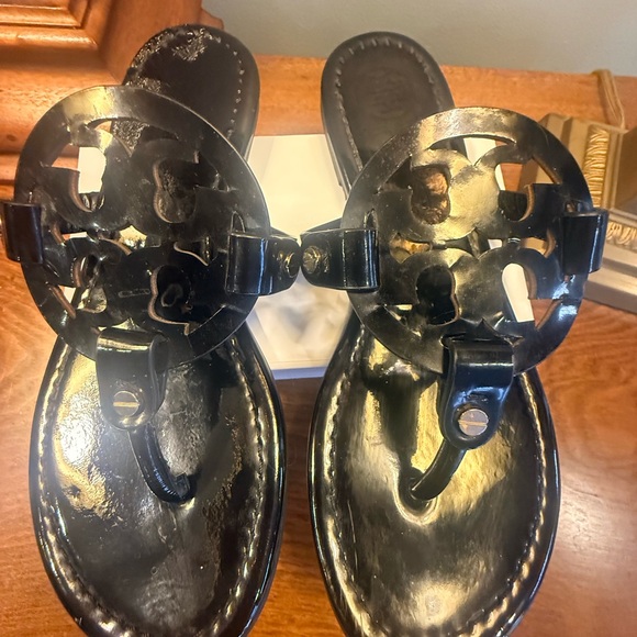 Tory Burch Black Miller Patent Leather Women's Sandals size 9 - Picture 4 of 12